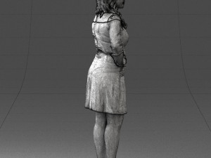 woman in dress 0190 3D Модель