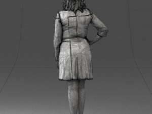 woman in dress 0190 3D Модель