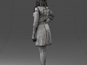 woman in dress 0190 3D Модель
