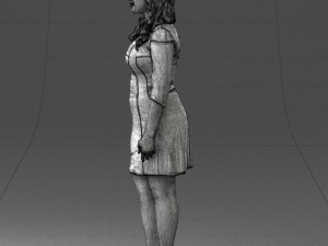 woman in dress 0190 3D Модель