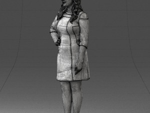 woman in dress 0190 3D Модель
