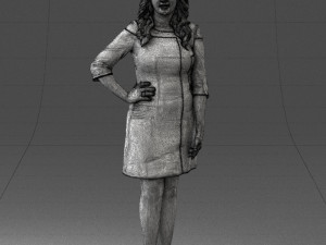 woman in dress 0190 3D Модель