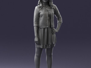woman in black dress 0192 3D 모델