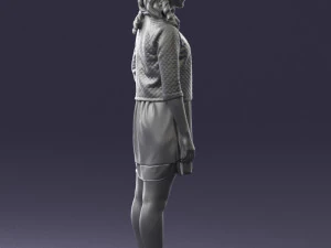 woman in black dress 0192 3D Model