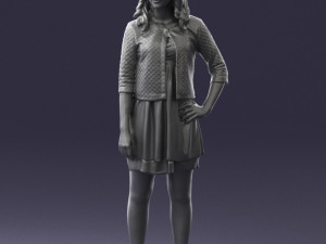 woman in black dress 0192 3D 모델
