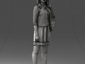 woman in black dress 0192 3D 모델