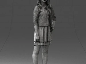 woman in black dress 0192 3D Model