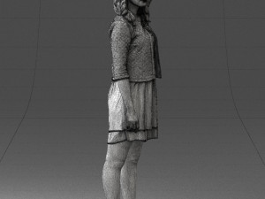 woman in black dress 0192 3D 모델