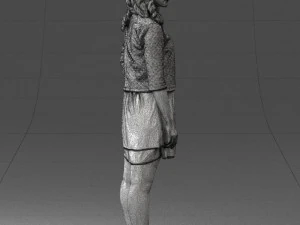 woman in black dress 0192 3D Model