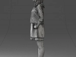 woman in black dress 0192 3D Model