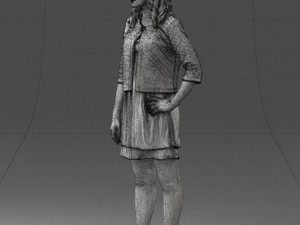woman in black dress 0192 3D 모델