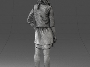 woman in black dress 0192 3d print ready 3Dプリントモデル