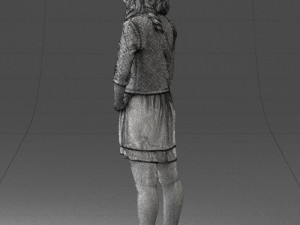 woman in black dress 0192 3d print ready 3Dプリントモデル