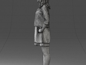 woman in black dress 0192 3d print ready 3Dプリントモデル