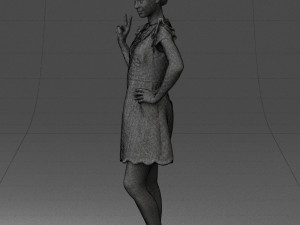 woman in dress 0196 3Dモデル