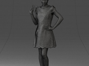 woman in dress 0196 3Dモデル
