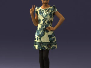 woman in dress 0196 3d print ready 3D Print Model