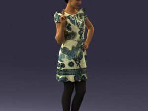 woman in dress 0196 3d print ready Modello di stampa 3D