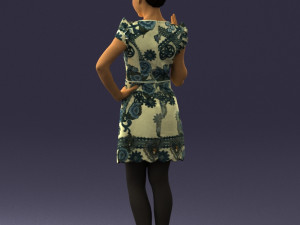 woman in dress 0196 3d print ready Modello di stampa 3D