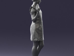 woman in dress 0196 3d print ready Modello di stampa 3D