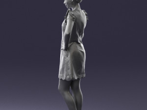 woman in dress 0196 3d print ready Modello di stampa 3D