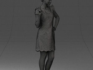 woman in dress 0196 3d print ready Modello di stampa 3D