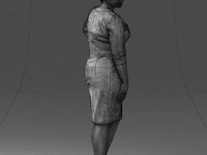 woman in white dress 1099 Modelo 3D