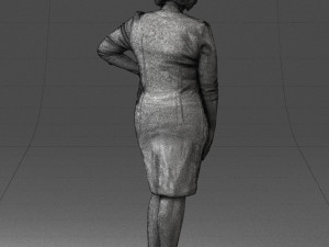 woman in white dress 1099 Modelo 3D