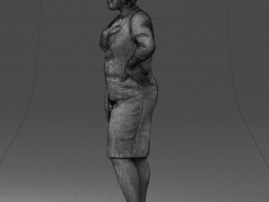 woman in white dress 1099 Modelo 3D