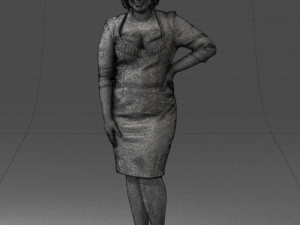 woman in white dress 1099 Modelo 3D