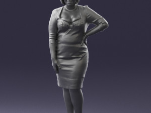 woman in white dress 1099 3d print ready Model do druku 3D
