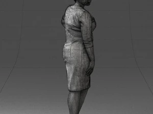 woman in white dress 1099 3d print ready 3D Print Model
