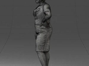 woman in white dress 1099 3d print ready 3D Print Model