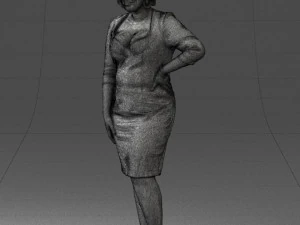 woman in white dress 1099 3d print ready 3D Print Model