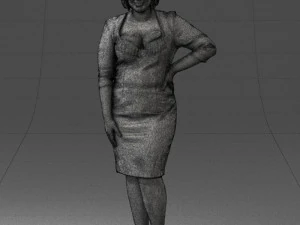 woman in white dress 1099 3d print ready 3D Print Model