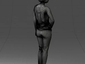 000538 Elegant Woman in Red Outfit Fashion Female Character 3D Model