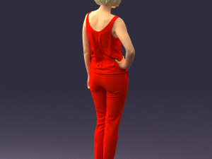 woman in red dress 0202 3d print ready Modello di stampa 3D