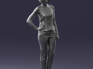 woman in red dress 0202 3d print ready Modello di stampa 3D
