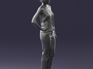 woman in red dress 0202 3d print ready Modello di stampa 3D