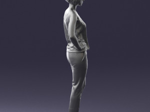 woman in red dress 0202 3d print ready Modello di stampa 3D
