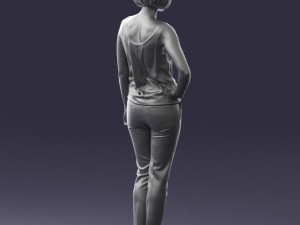 woman in red dress 0202 3d print ready Modello di stampa 3D