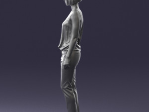 woman in red dress 0202 3d print ready Modello di stampa 3D