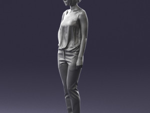 woman in red dress 0202 3d print ready Modello di stampa 3D
