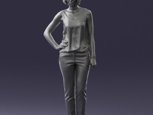 woman in red dress 0202 3d print ready Modello di stampa 3D