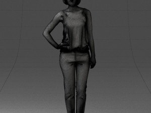 woman in red dress 0202 3d print ready Modello di stampa 3D