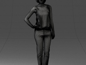 woman in red dress 0202 3d print ready Modello di stampa 3D