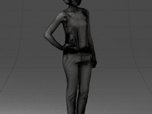 woman in red dress 0202 3d print ready Modello di stampa 3D