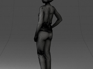 woman in red dress 0202 3d print ready Modello di stampa 3D