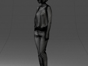 woman in red dress 0202 3d print ready Modello di stampa 3D