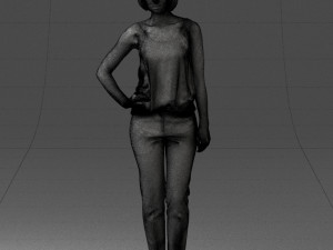 woman in red dress 0202 3d print ready Modello di stampa 3D